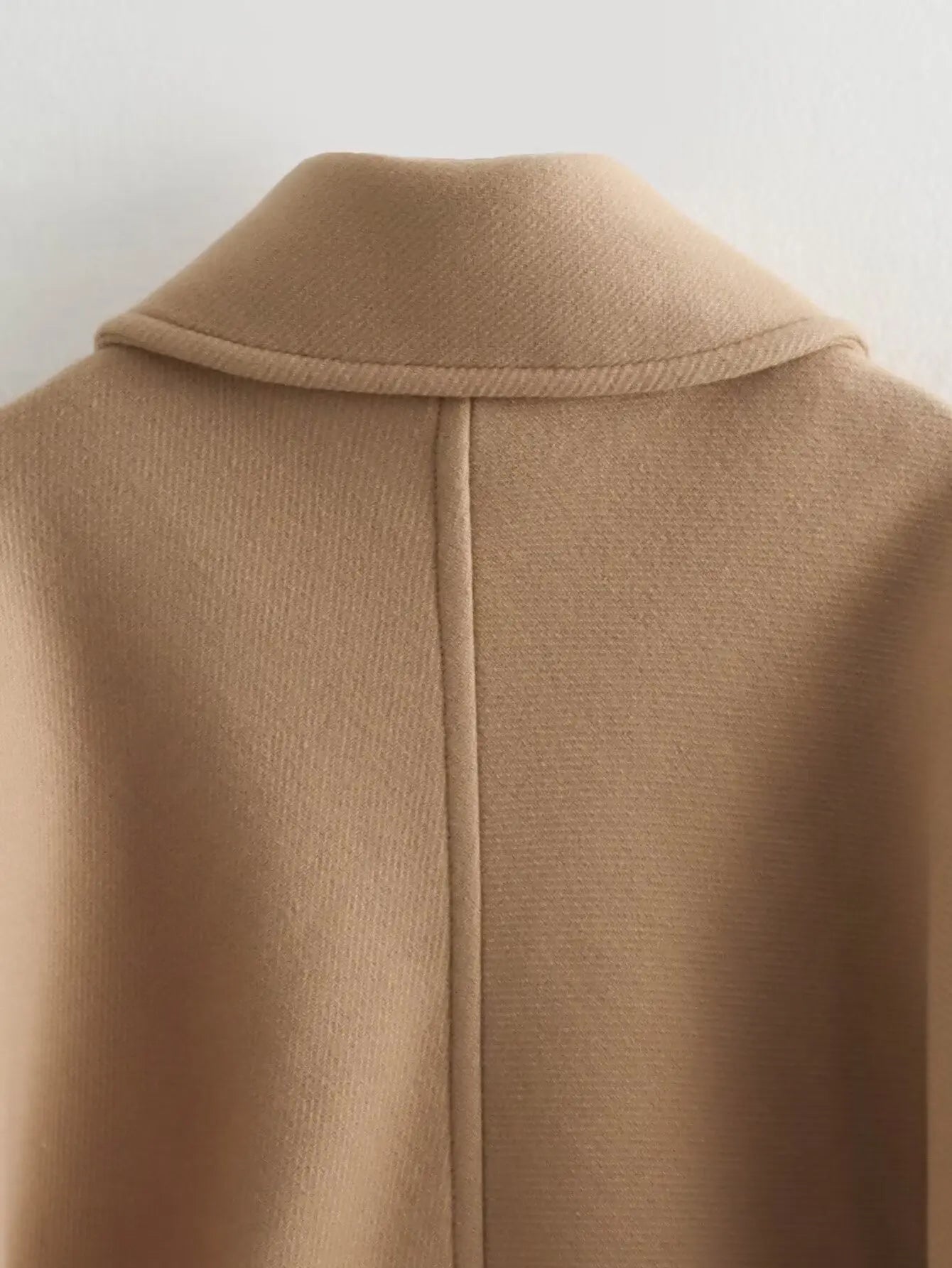 Evelyn Women's Wool Coat - Mid-Length, Camel