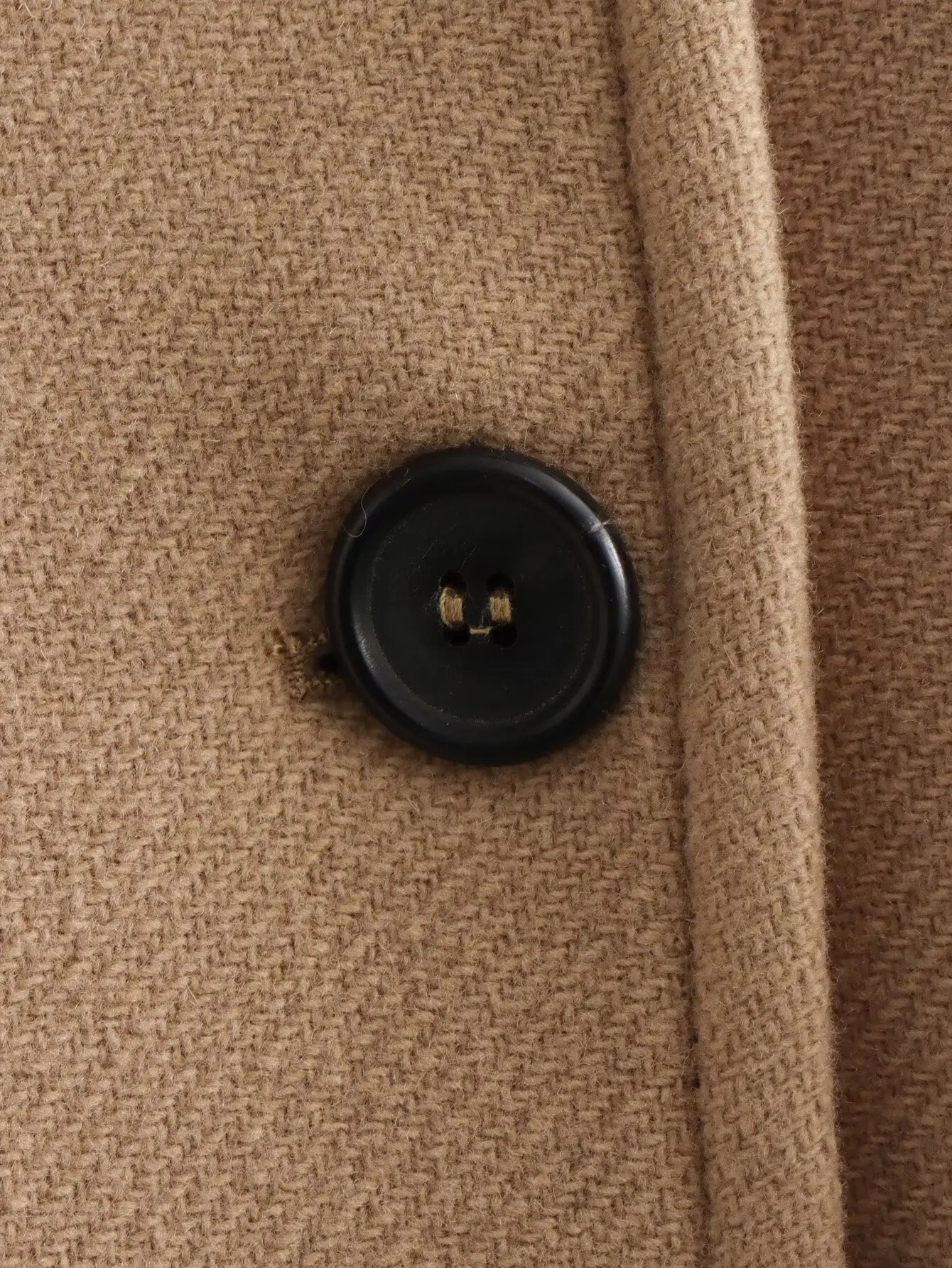 Evelyn Women's Wool Coat - Mid-Length, Camel