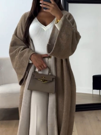 Loose Solid Color Coat - Fall, Winter